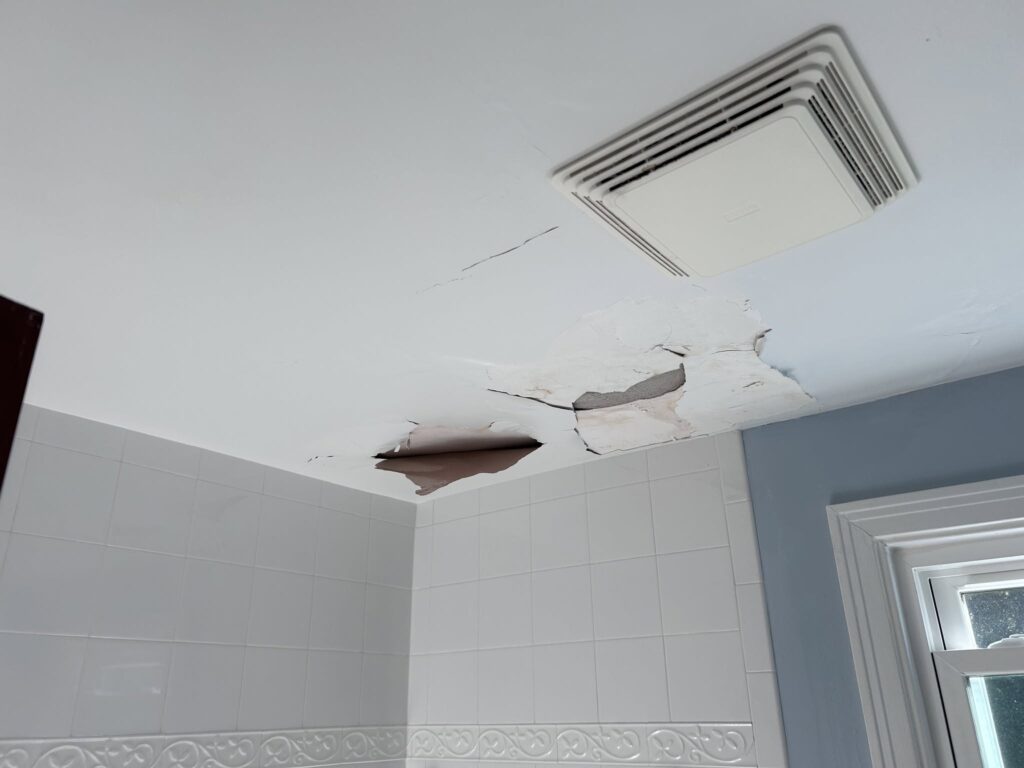 Restoring Bathroom Ceiling After Roof Leak in Snyder