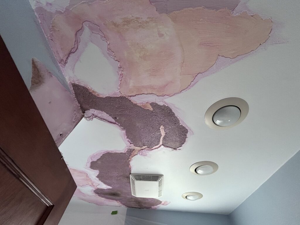Restoring Bathroom Ceiling After Roof Leak in Snyder